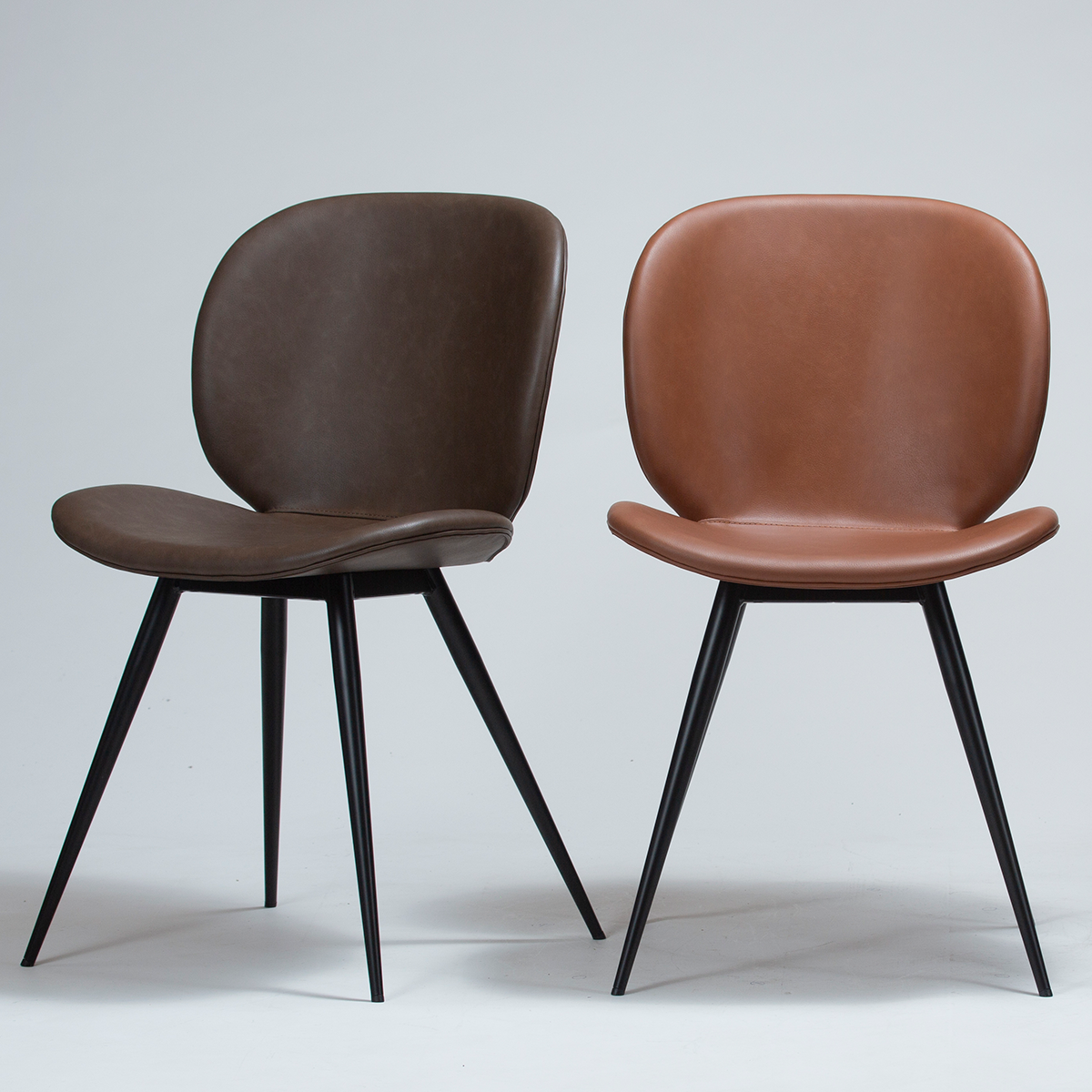 Stuhl Ceiba Kunstleder Mokkabraun (2er-Set)