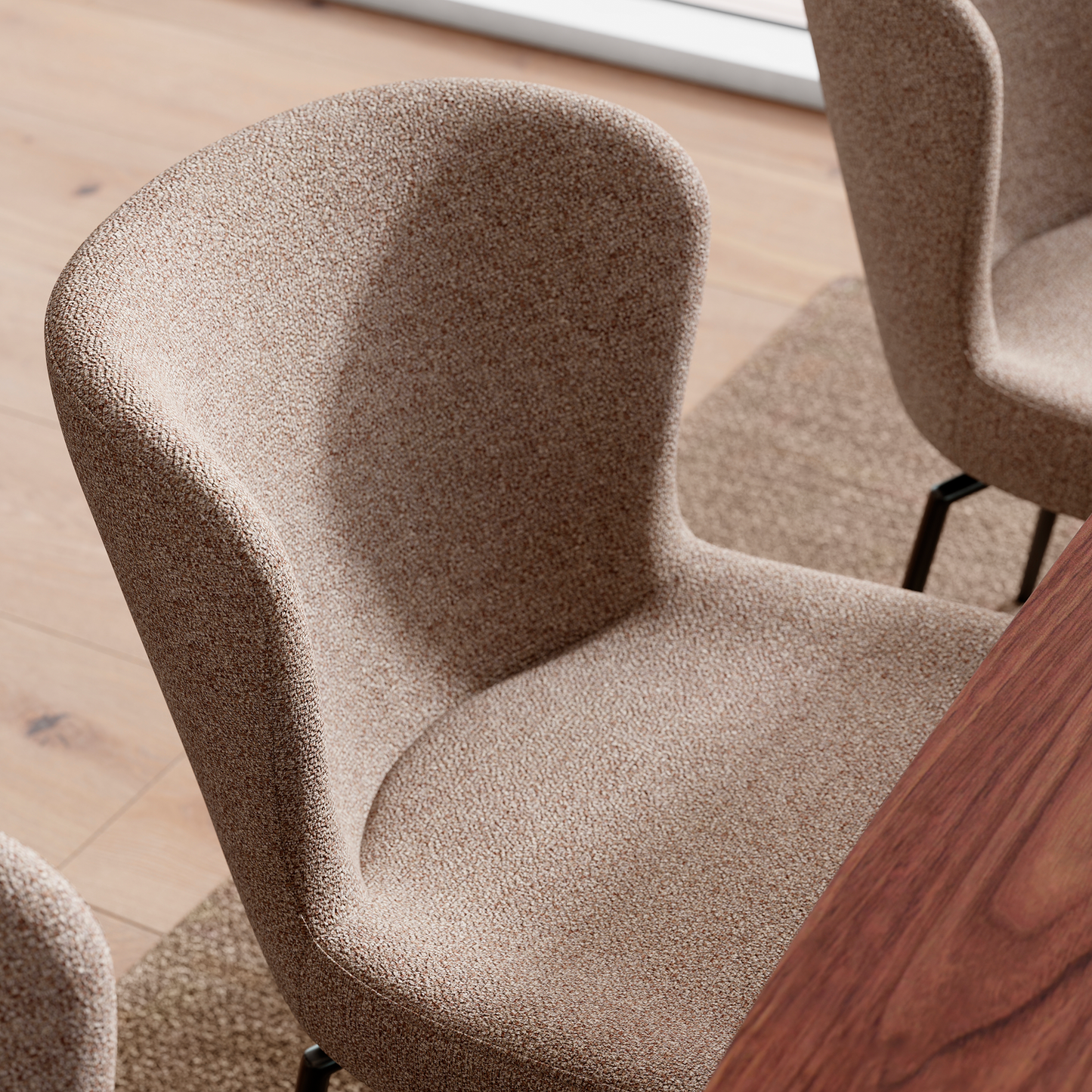 Stuhl Gean Taupe / schwarz (2er-Set)