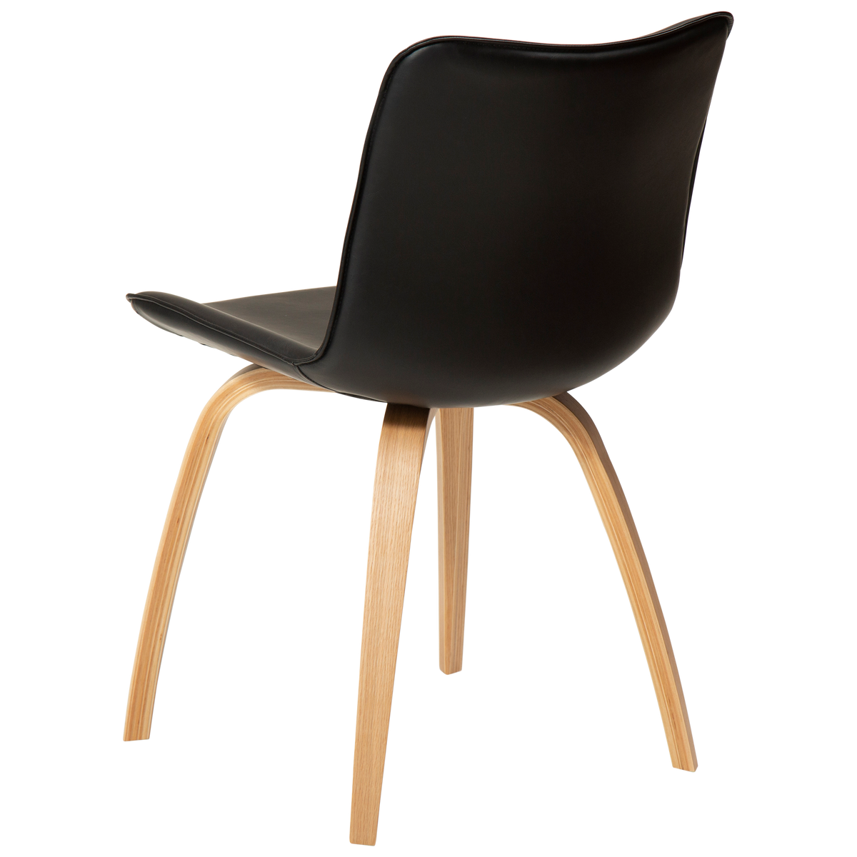 Stuhl Genip Kunstleder Vintage Schwarz / Eiche (2er-Set)