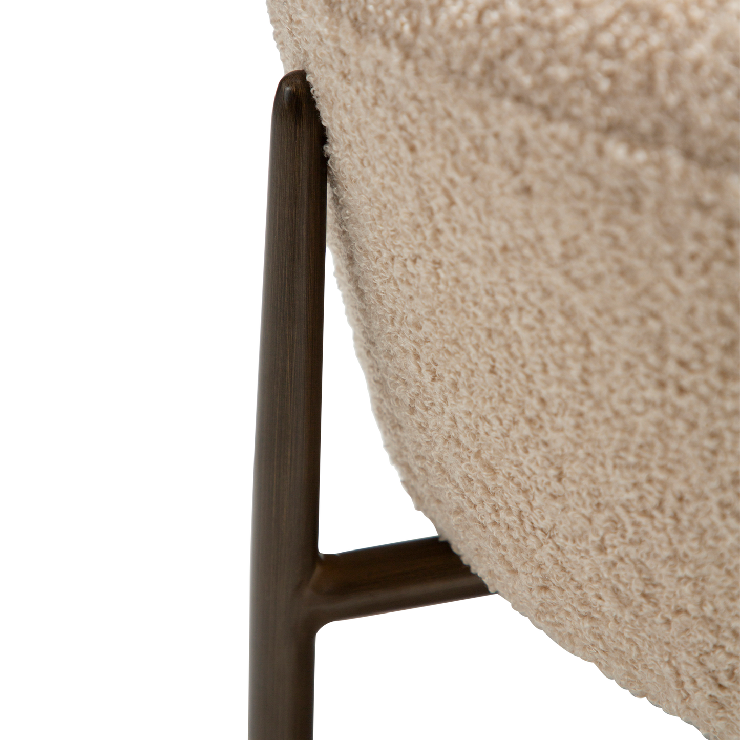 Fußhocker Bouclé Mandelton