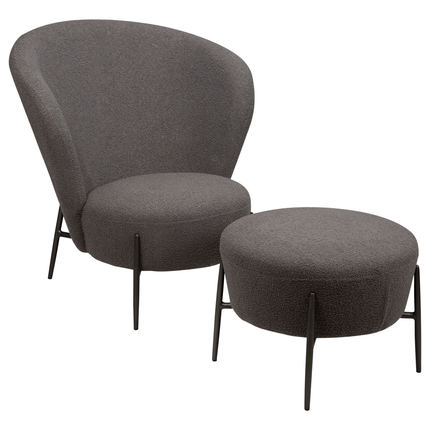 Eleganter Wohnsessel Bouclé Stone