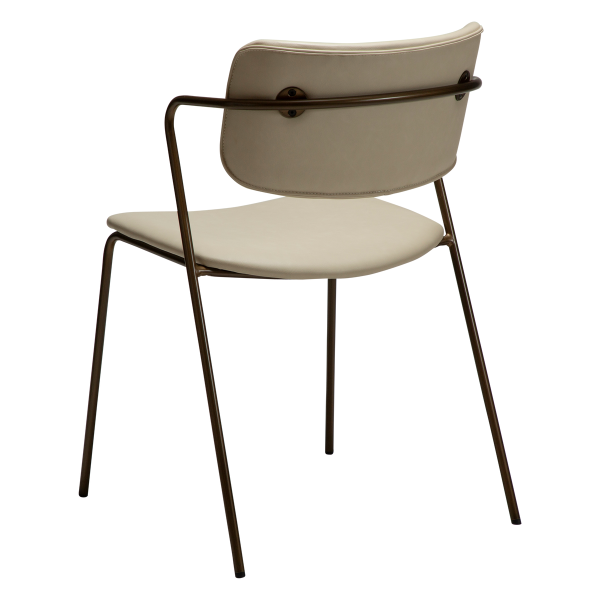 Stuhl Zygia Kunstleder Mandelbeige (2er-Set)