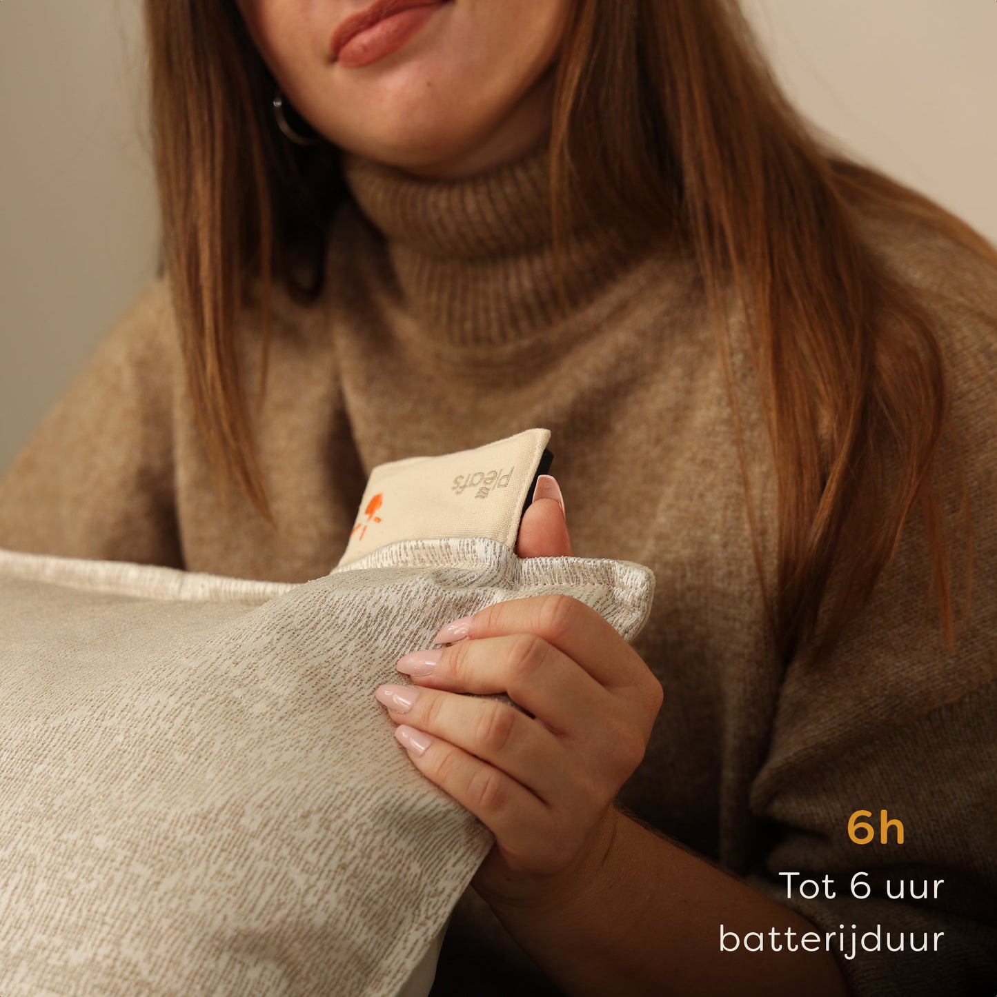 Pleafs® Warmtekussen Boho 45x45cm Dark Vanilla