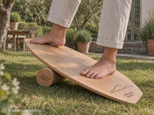 Balance Board aus Mehrschichtholz mit Eichenfurnier