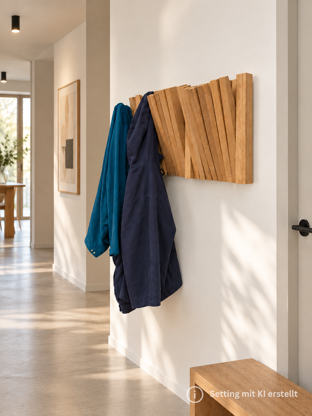 Garderobe Wave I Eiche massiv