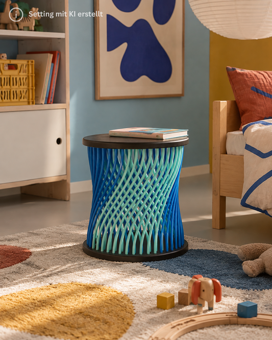 Kabelhocker aus recycelter Kabelummantelung I verschiedene Farben