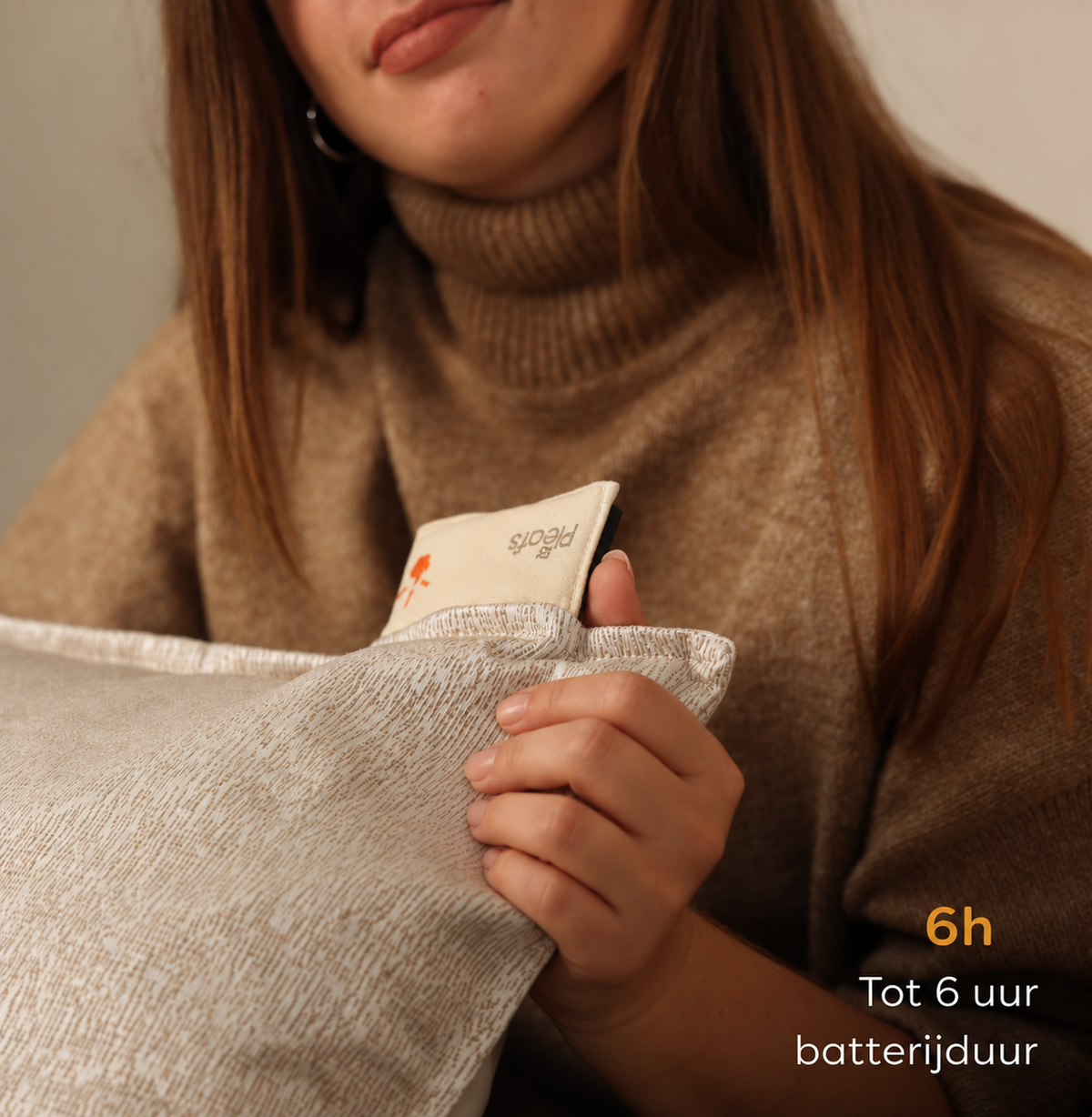 Pleafs® Wärmekissen Boho 45x45cm Dark Vanilla