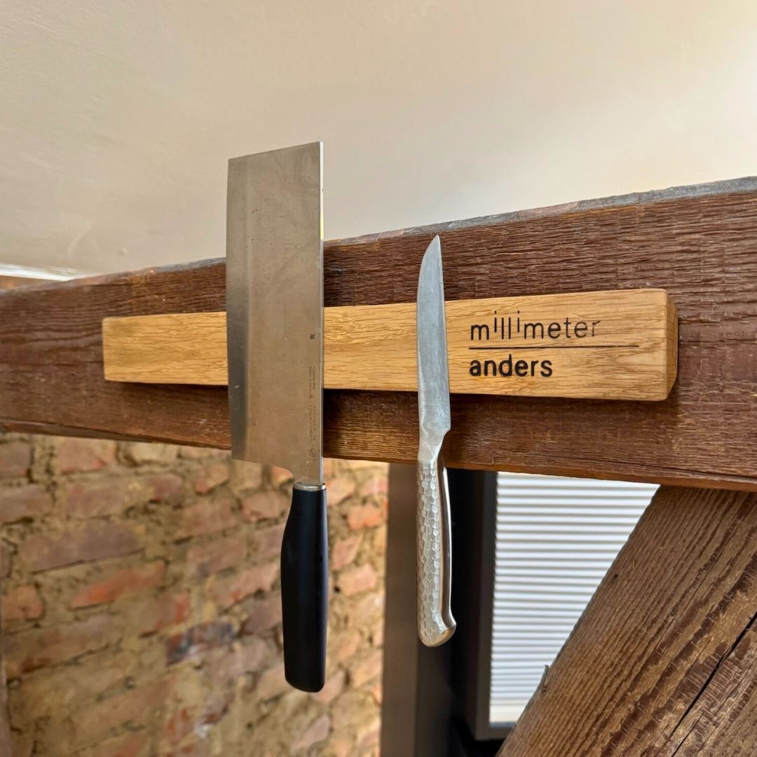 Magnetische Messerleiste aus Vollholz