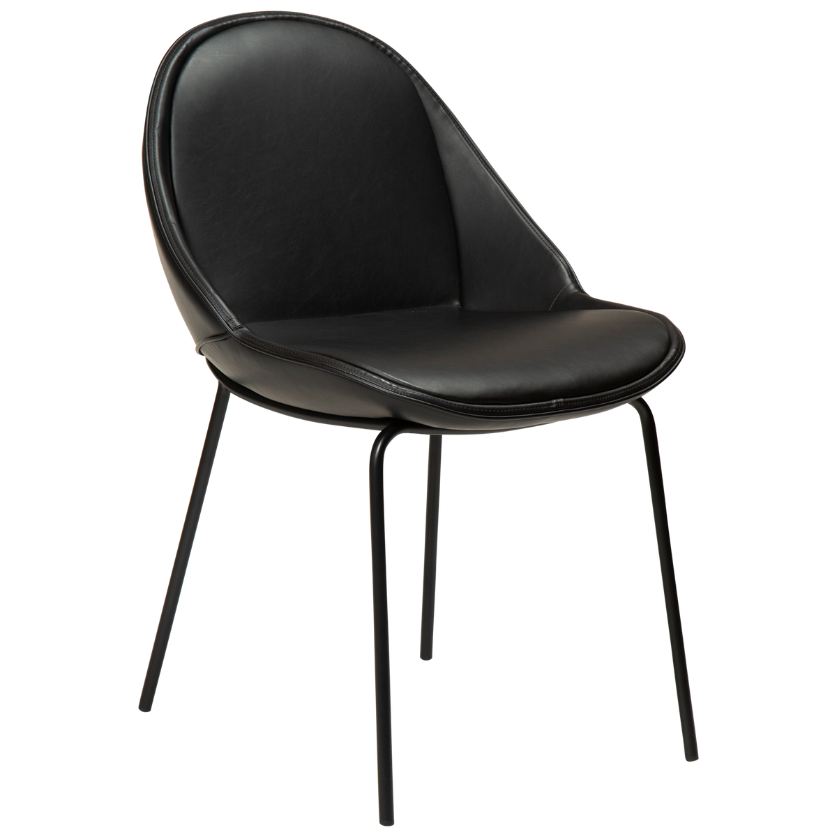 Stuhl Acer Kunstleder Vintage Schwarz (2er-Set)
