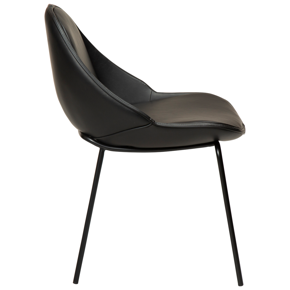 Stuhl Acer Kunstleder Vintage Schwarz (2er-Set)