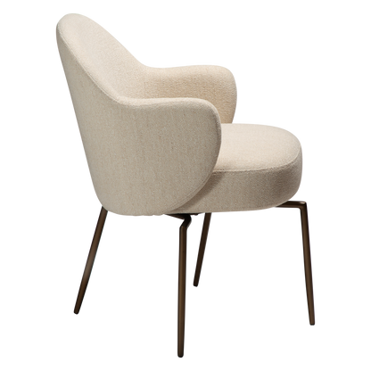 Armlehnstuhl Buxus Creme schwenkbar