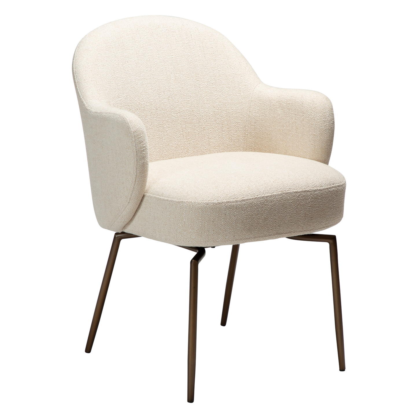 Armlehnstuhl Buxus Creme schwenkbar