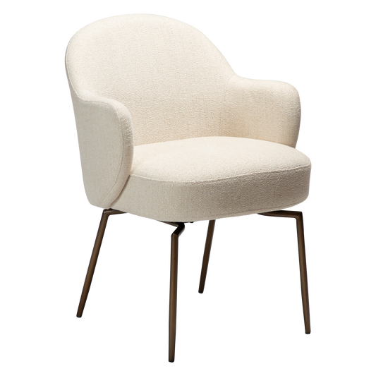 Armlehnstuhl Buxus Creme schwenkbar