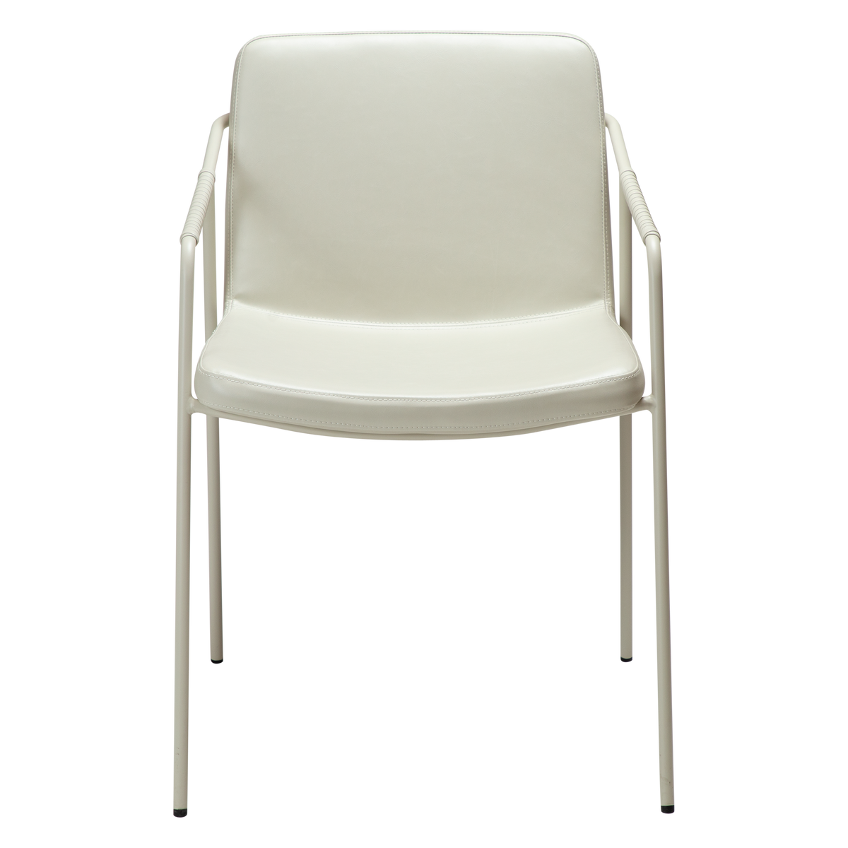 Armlehnstuhl Bunya Kunstleder Elfenbein (2er-Set)