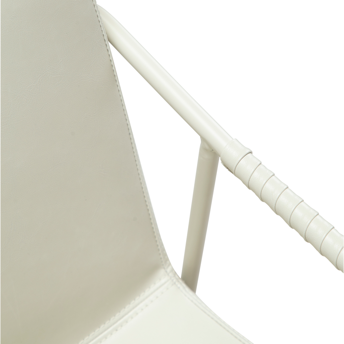 Armlehnstuhl Bunya Kunstleder Elfenbein (2er-Set)