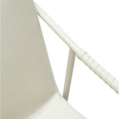Armlehnstuhl Bunya Kunstleder Elfenbein (2er-Set)