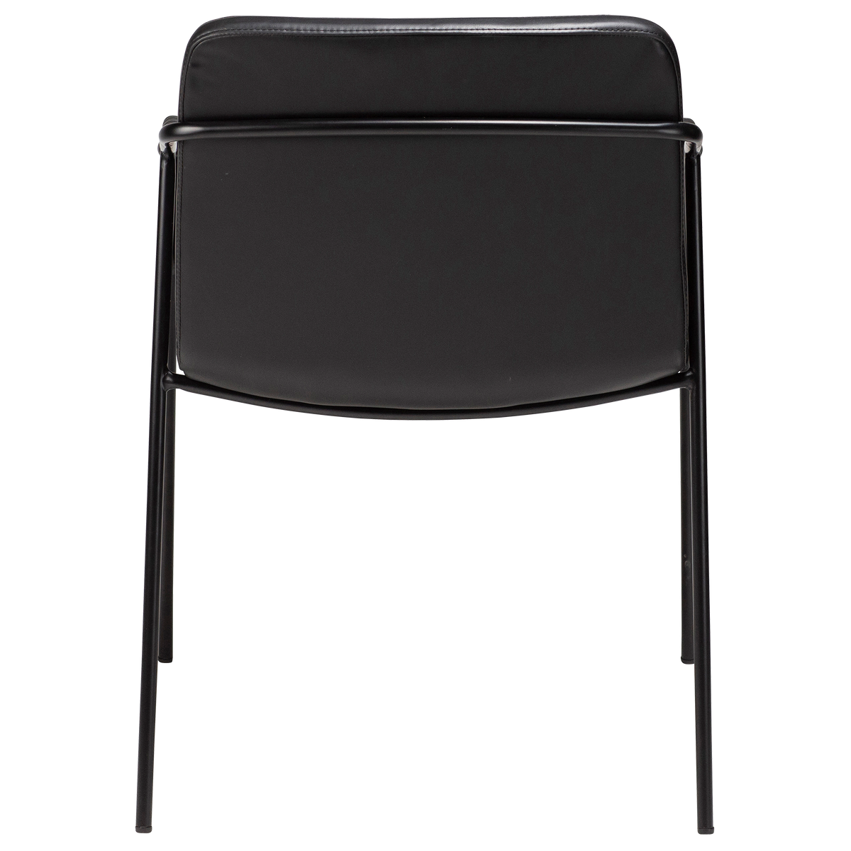 Armlehnstuhl Bunya Kunstleder Vintage Schwarz (2er-Set)