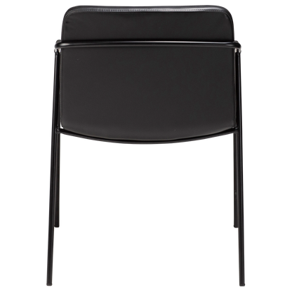 Armlehnstuhl Bunya Kunstleder Vintage Schwarz (2er-Set)