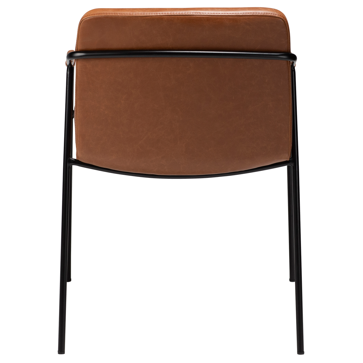 Armlehnstuhl Bunya Kunstleder Mittelbraun (2er-Set)