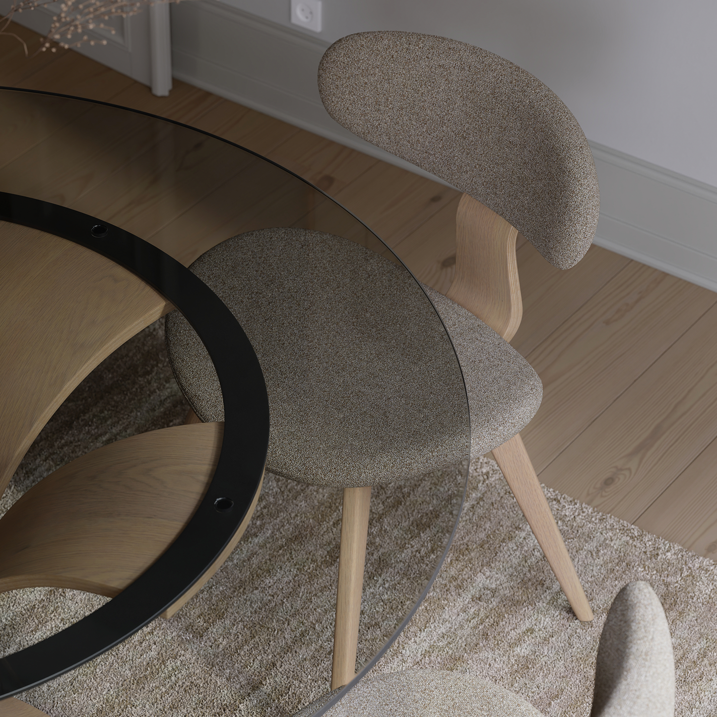 Stuhl Boca Taupe (2er-Set)