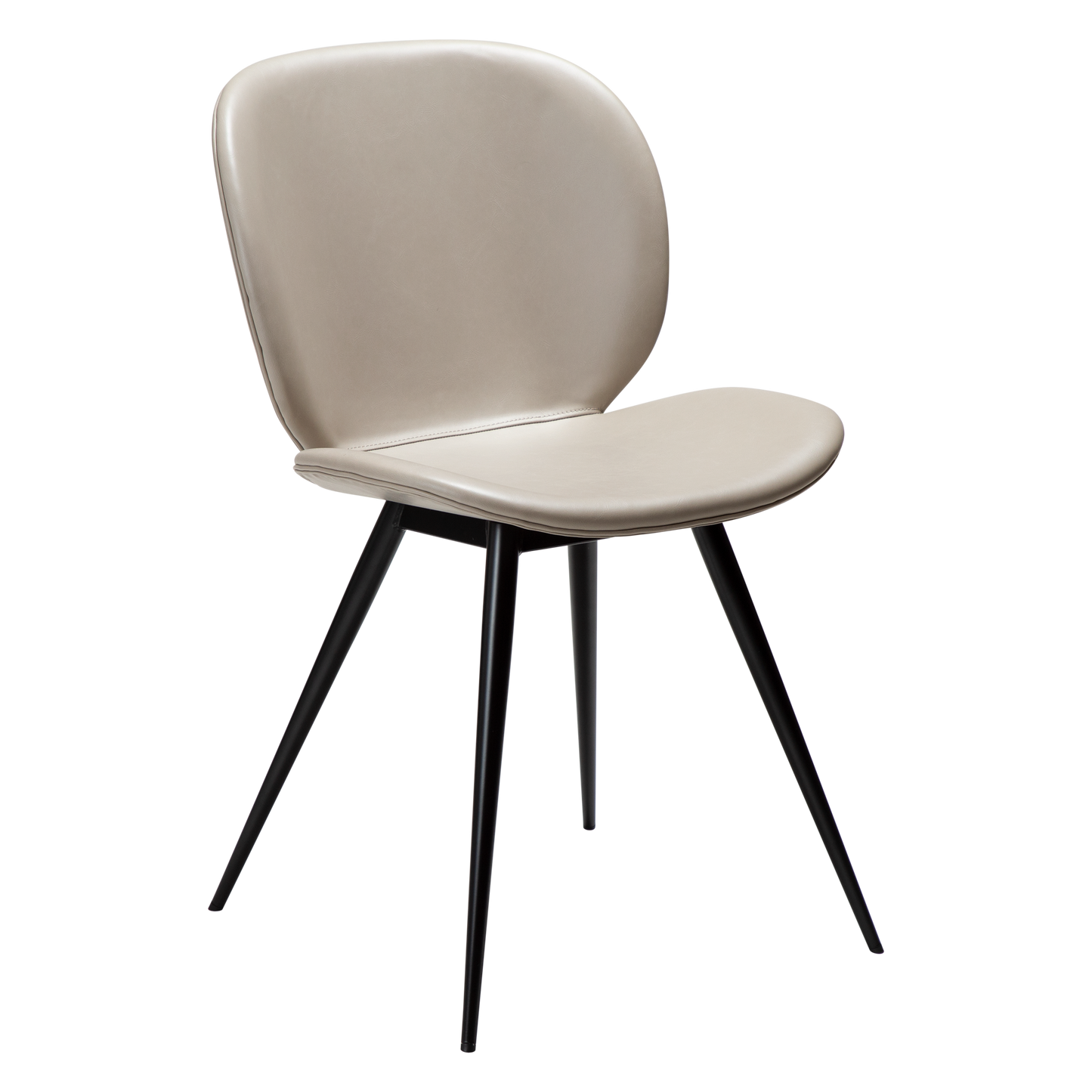 Stuhl Ceiba Kunstleder Kaschmir / schwarz (2er-Set)