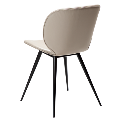 Stuhl Ceiba Kunstleder Kaschmir / schwarz (2er-Set)