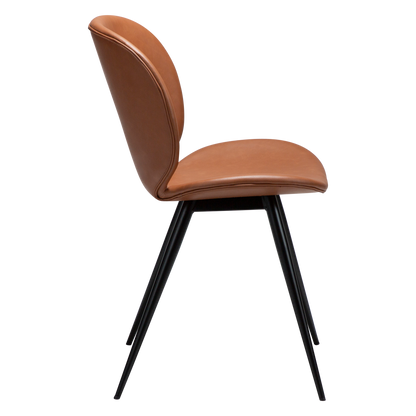 Stuhl Ceiba Kunstleder Cognac (2er-Set)