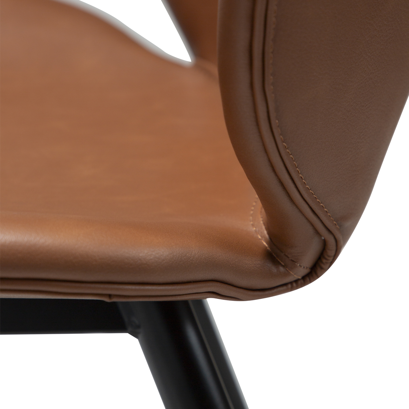 Stuhl Ceiba Kunstleder Cognac (2er-Set)