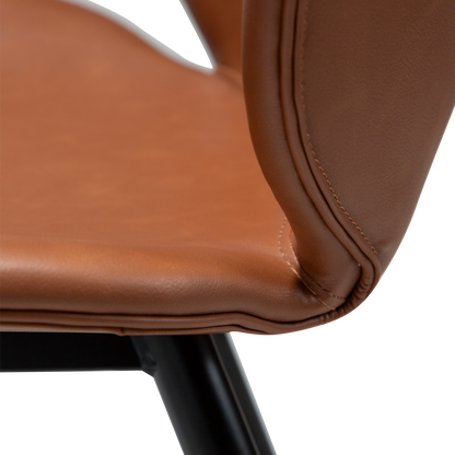 Stuhl Ceiba Kunstleder Cognac (2er-Set)