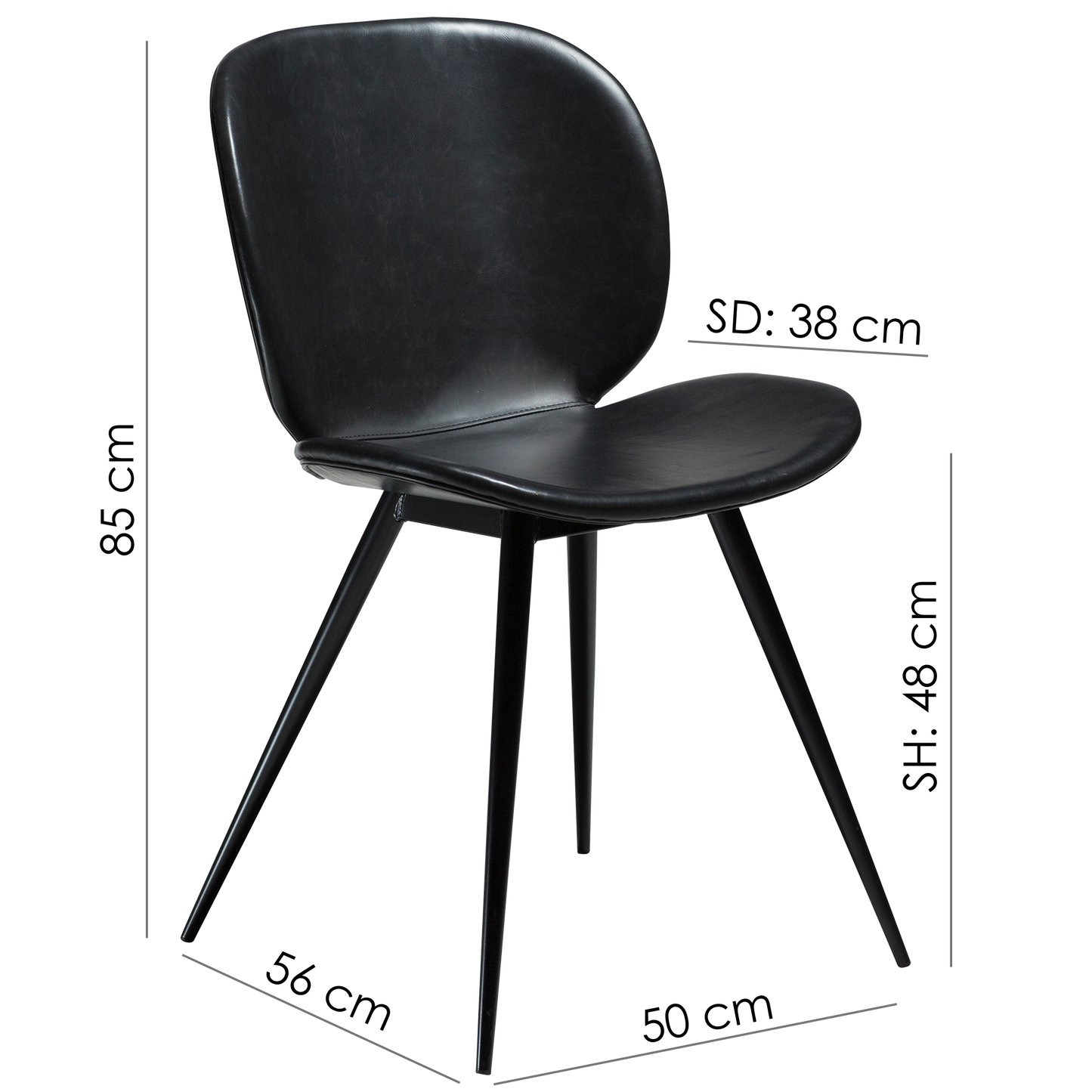Stuhl Ceiba Graphitschwarz (2er-Set)