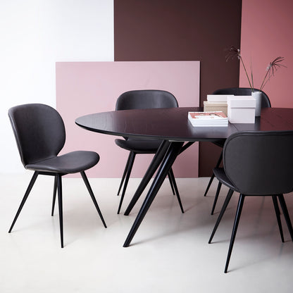 Stuhl Ceiba Kunstleder Vintage Schwarz (2er-Set)