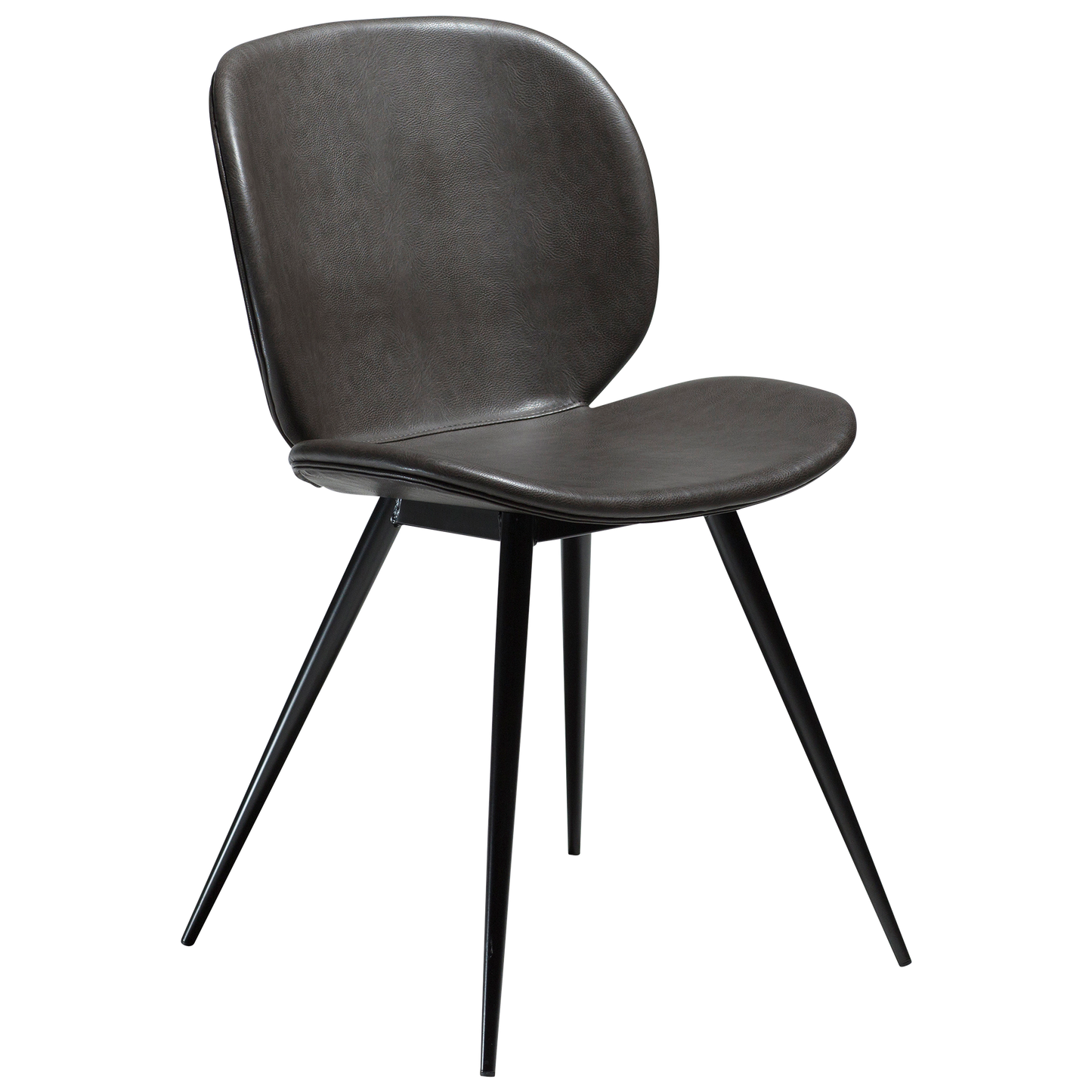 Stuhl Ceiba Kunstleder Graphitbraun (2er-Set)