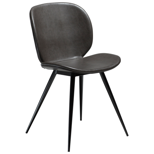 Stuhl Ceiba Kunstleder Graphitbraun (2er-Set)