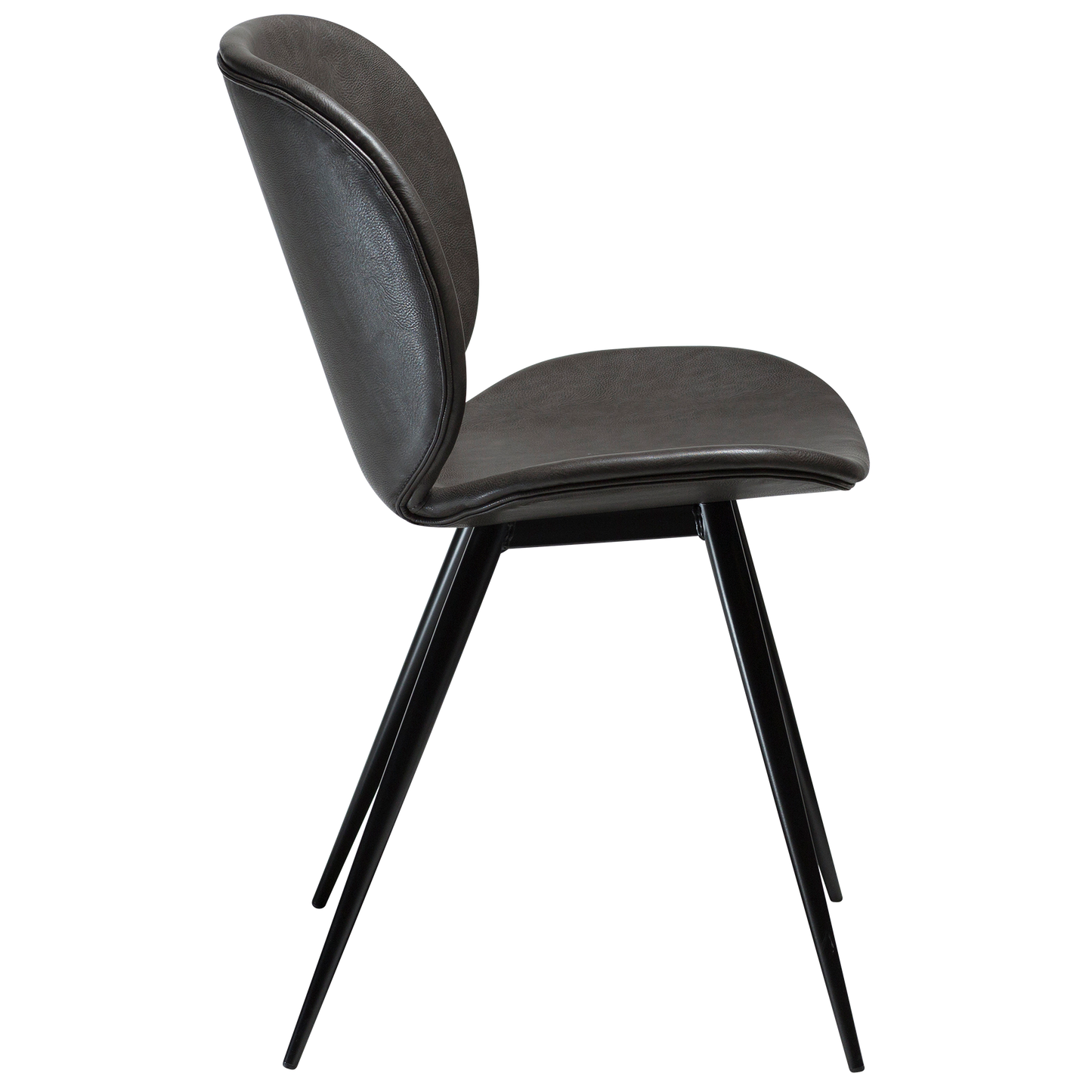 Stuhl Ceiba Kunstleder Graphitbraun (2er-Set)