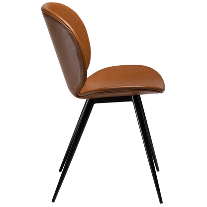 Stuhl Ceiba Kunstleder Mittelbraun (2er-Set)