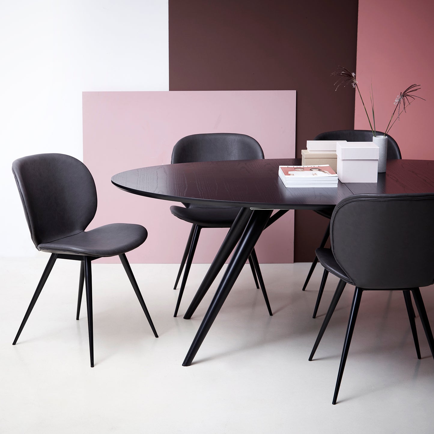 Stuhl Ceiba Kunstleder Mittelbraun (2er-Set)