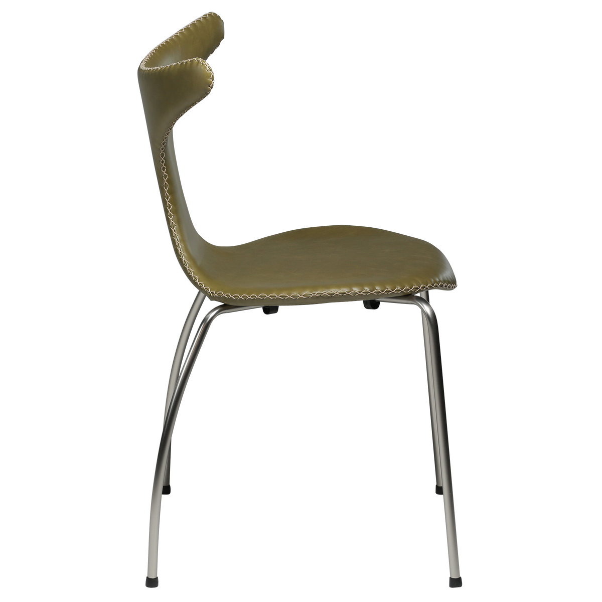 Stuhl Durio Leder Moosgrün (4er-Set)