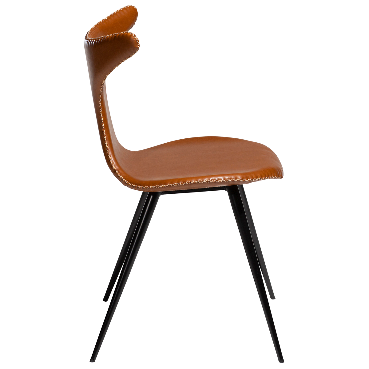 Stuhl Durio Kunstleder Mittelbraun (2er-Set)