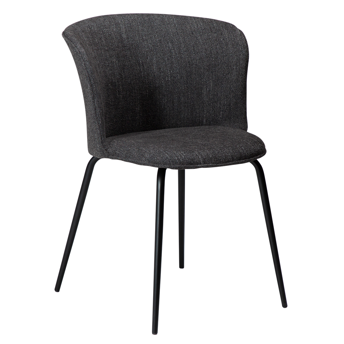 Stuhl Ebony Tiefschwarz (2er-Set)