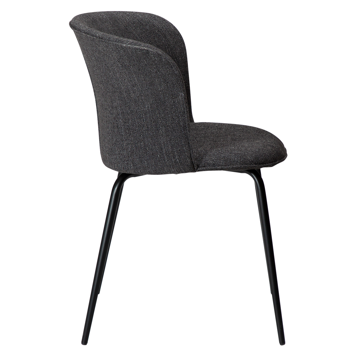 Stuhl Ebony Tiefschwarz (2er-Set)