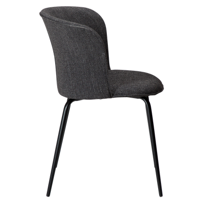 Stuhl Ebony Tiefschwarz (2er-Set)