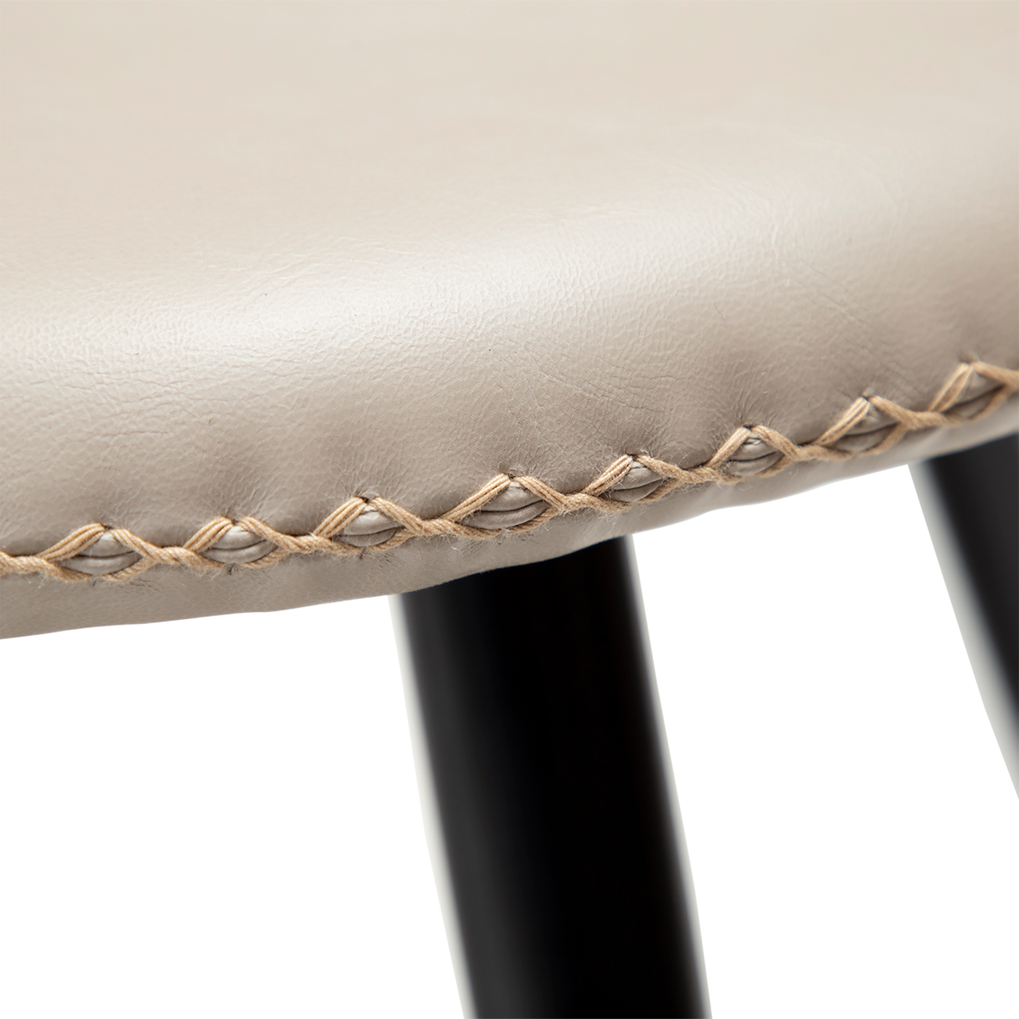 Stuhl Fagus Kunstleder Kaschmir / schwarz konisch (2er-Set)