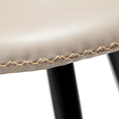 Stuhl Fagus Kunstleder Kaschmir / schwarz konisch (2er-Set)