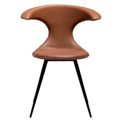 Stuhl Fagus Kunstleder Cognac / schwarz konisch (2er-Set)