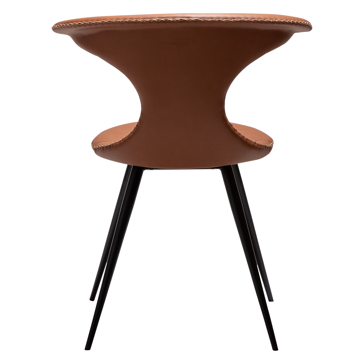 Stuhl Fagus Kunstleder Cognac / schwarz konisch (2er-Set)