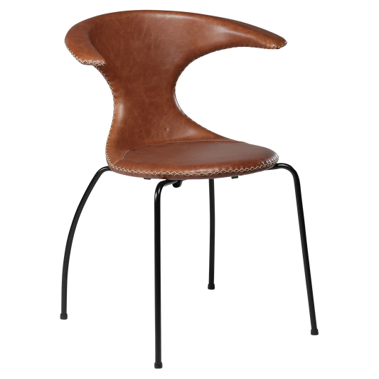 Stuhl Fagus Leder Hellbraun / schwarz (4er-Set)