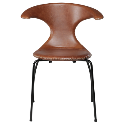 Stuhl Fagus Leder Hellbraun / schwarz (4er-Set)