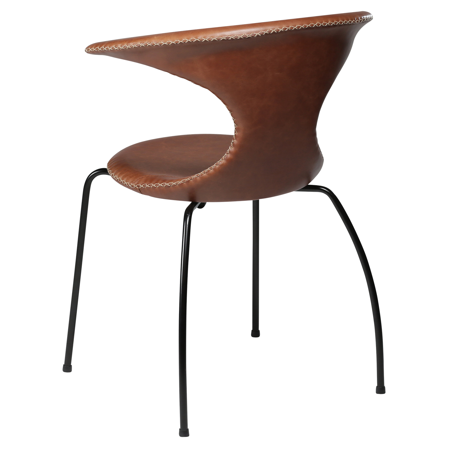 Stuhl Fagus Leder Hellbraun / schwarz (4er-Set)