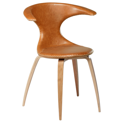 Stuhl Fagus Leder Hellbraun / eiche (4er-Set)
