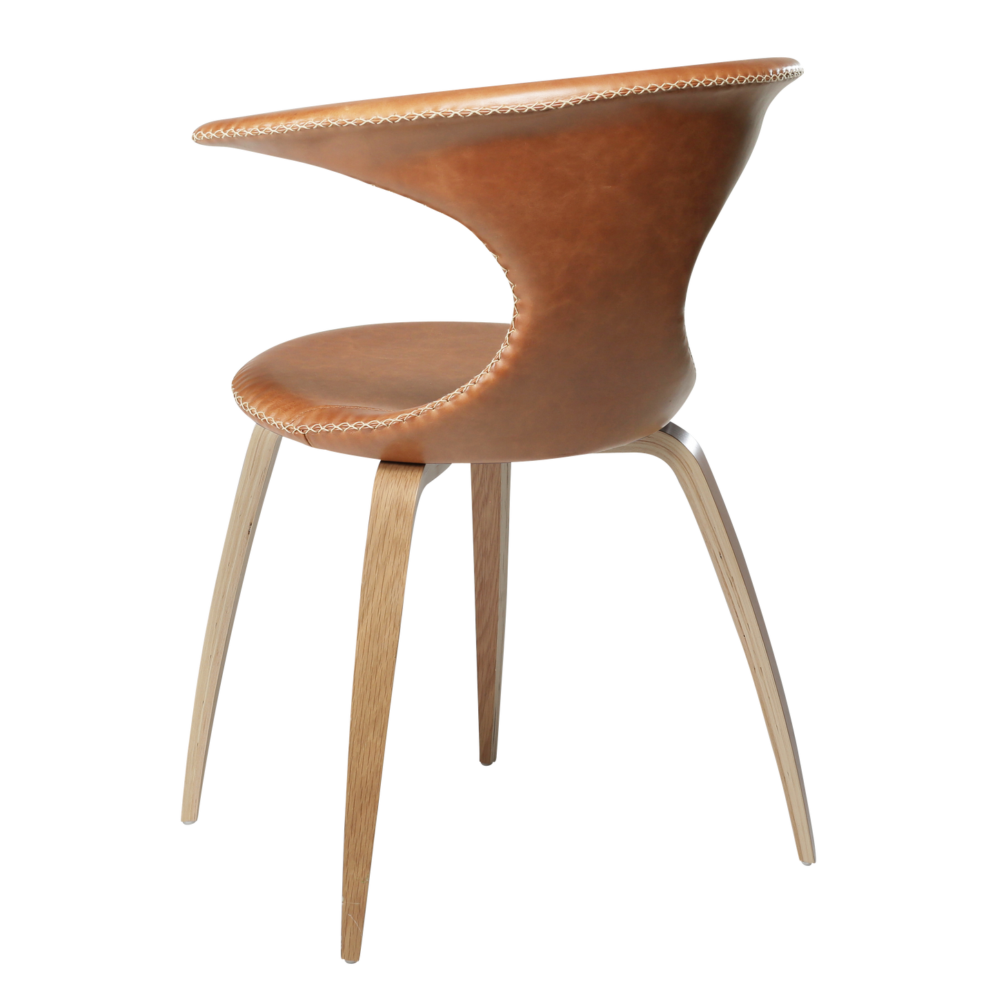 Stuhl Fagus Leder Hellbraun / eiche (4er-Set)